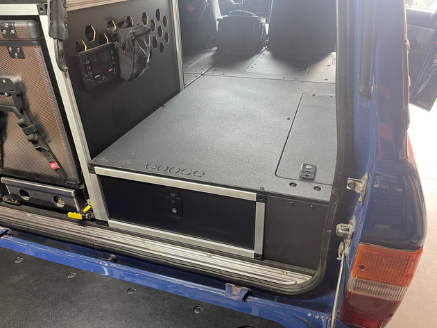 Toyota Land Cruiser 1980-1990 60 Series - Single Drawer Module with Fitted Top Plate - 22-3/16"W x 9-1/2"H x 40"D - Premium Drawers by Xtreme Canopies