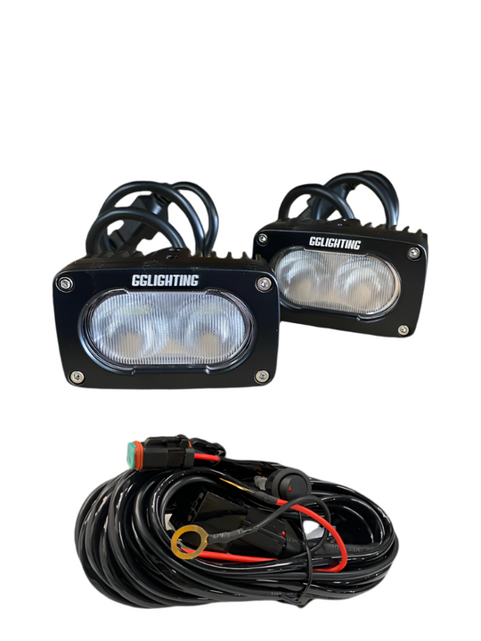 GP10 Offroad LED Pod Bundle Dual Color With Free Wiring Harness - Premium Truck Accessory by Xtreme Canopies