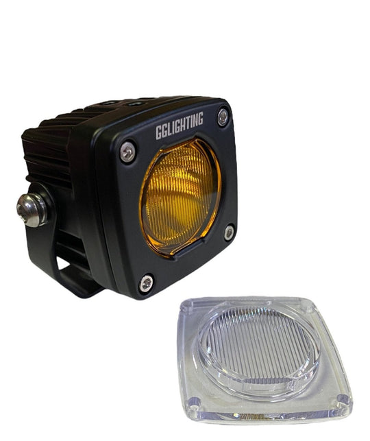 GP5 Single LED Pod Light Amber + Free Clear Lens - Premium Truck Accessory by Xtreme Canopies