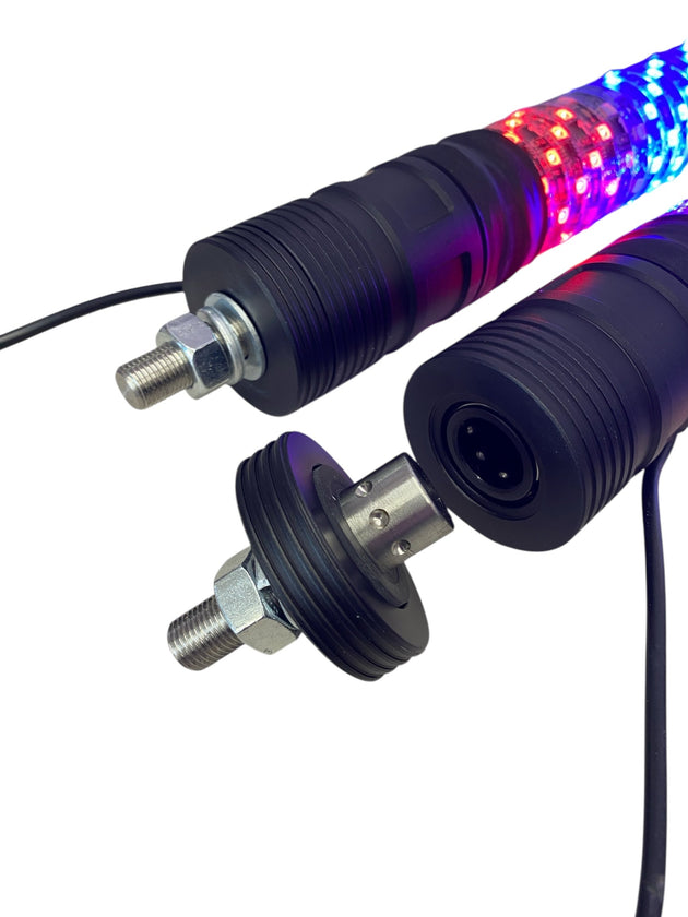 2' Full Color RGB Fat Whip Pair With Bluetooth/Remote - Premium Truck Accessory by Xtreme Canopies