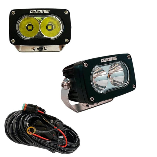 GP10 Offroad LED Pod Bundle White With Free Wiring Harness - Premium Truck Accessory by Xtreme Canopies