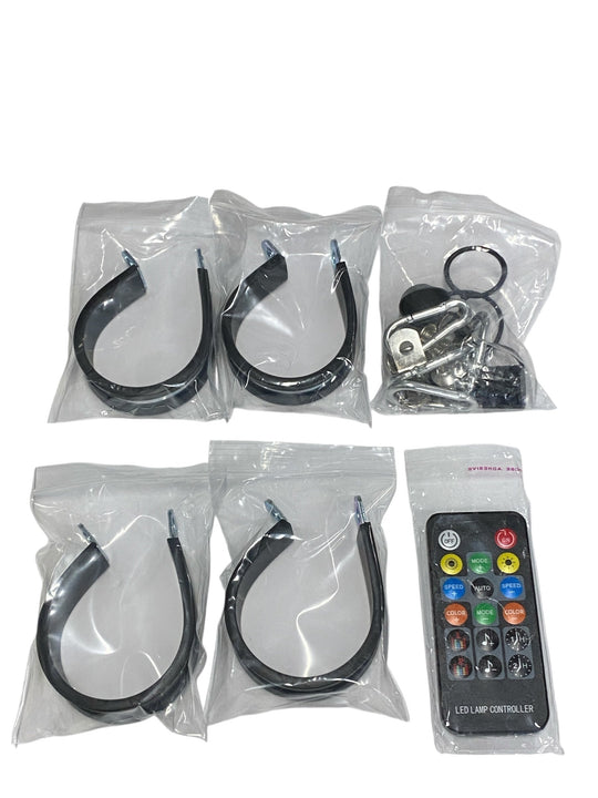 2' Full Color RGB Fat Whip Pair With Bluetooth/Remote - Premium Truck Accessory by Xtreme Canopies