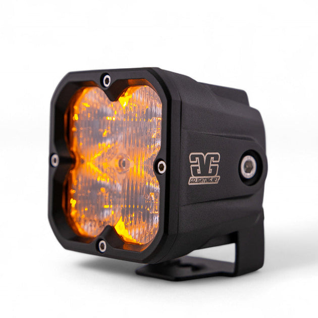 Amber Backlit Race Pod Pair Bundle With Wiring Harness - Premium Truck Accessory by Xtreme Canopies