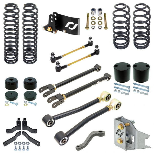 RJ-JK2DR0-101 - RockJock Sport Edition JK Wrangler (2D) Suspension System (4 in. Lift) - Premium Truck Accessory by Xtreme Canopies