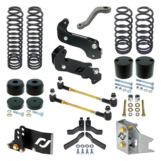 RJ-JK2DR0-103 - RockJock JK Wrangler (2D) Driver Lift Kit (4 in. Lift) - Premium Truck Accessory by Xtreme Canopies