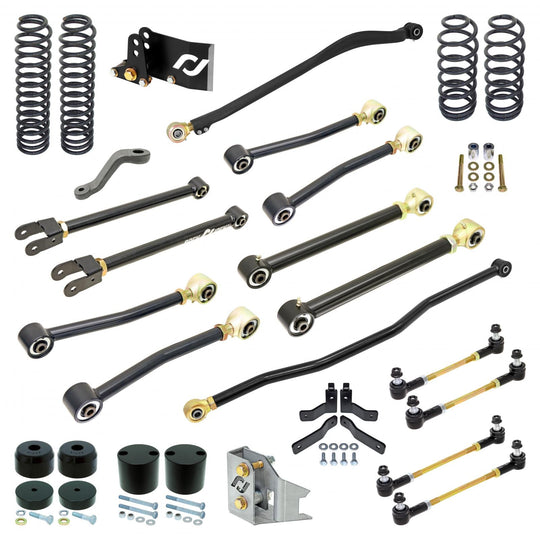 RJ-JK2DR1-101 - RockJock Pro Edition JK Wrangler (2D) Suspension System (4 in. Lift) - Premium Truck Accessory by Xtreme Canopies