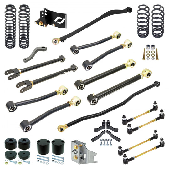 RJ-JK4DR1-101 - RockJock Pro Edition JK Unlimited (4D) Suspension System (4 in. Lift) - Premium Truck Accessory by Xtreme Canopies