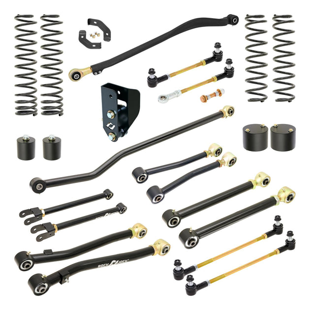 RJ-JLG001-101 - RockJock Pro Edition JL Suspension System (3.6L/2.0T Gas Engines, 3.5 in. Lift) - Premium Truck Accessory by Xtreme Canopies