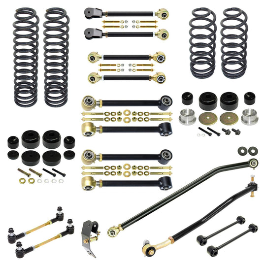 RJ-LJ0001-101 - RockJock Pro Edition TJ   Unlimited (LJ) Suspension System (4 in. Lift) - Premium Truck Accessory by Xtreme Canopies
