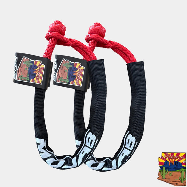 Soft Shackle 1/4'' x 24'' with sleeve and bag (Set of 2 Shackles) (Lifetime Warranty) - Premium Truck Accessory by Xtreme Canopies