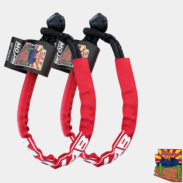 Soft Shackle 1/4'' x 24'' with sleeve and bag (Set of 2 Shackles) (Lifetime Warranty) - Premium Truck Accessory by Xtreme Canopies