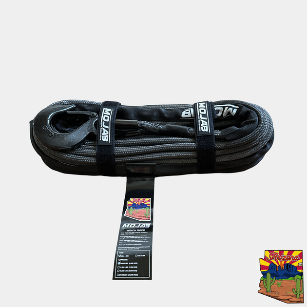 3/8'' x 85' Double Braided Winch Rope with Removeable forged winch hook - Premium Winch rope by Xtreme Canopies