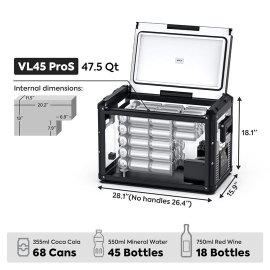 VL45ProS Single Zone Portable Fridge Freezer | ICECO | 45 LT - Premium VL Pro Series by Xtreme Canopies