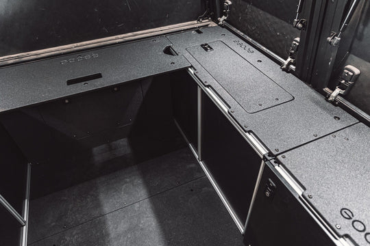 Alu-Cab Alu-Cabin Canopy Camper - Chevrolet Silverado 1500 / GMC Sierra 1500 2019-Present 4th Gen. - Front Utility Module - 5'8" Bed - Premium Camper by Xtreme Canopies
