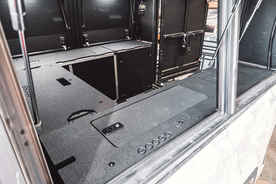 Alu-Cab Alu-Cabin Canopy Camper - Chevrolet Silverado 1500 / GMC Sierra 1500 2019-Present 4th Gen. - Front Utility Module - 5'8" Bed - Premium Camper by Xtreme Canopies