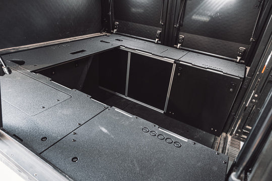 Alu-Cab Alu-Cabin Canopy Camper - Chevrolet Silverado 1500 / GMC Sierra 1500 2019-Present 4th Gen. - Rear Power Management Module - Premium Camper by Xtreme Canopies