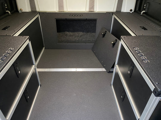 Alu-Cab Alu-Cabin Canopy Camper - Ram 2500 & 3500 2009-Present 4th & 5th Gen. - Lower Bulkhead Panel - Premium Camper by Xtreme Canopies