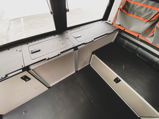 Alu-Cab Alu-Cabin Canopy Camper - Toyota Tundra 2007-2021 2nd and 2.5 Gen. - Middle Utility Module - 6'5" Bed - Premium Camper by Xtreme Canopies