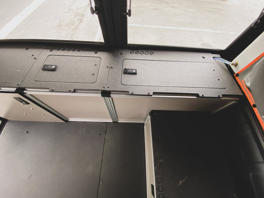 Alu-Cab Alu-Cabin Canopy Camper - Toyota Tundra 2022-Present 3rd Gen. - Front Utility Module - 6'5" Bed - Premium Camper by Xtreme Canopies