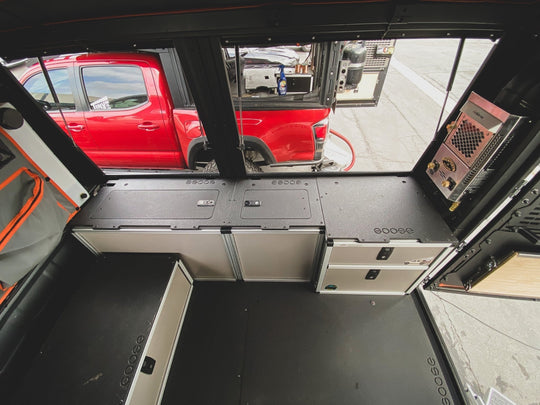 Alu-Cab Alu-Cabin Canopy Camper - Toyota Tundra 2022-Present 3rd Gen. - Middle Utility Module - 6'5" Bed - Premium Camper by Xtreme Canopies