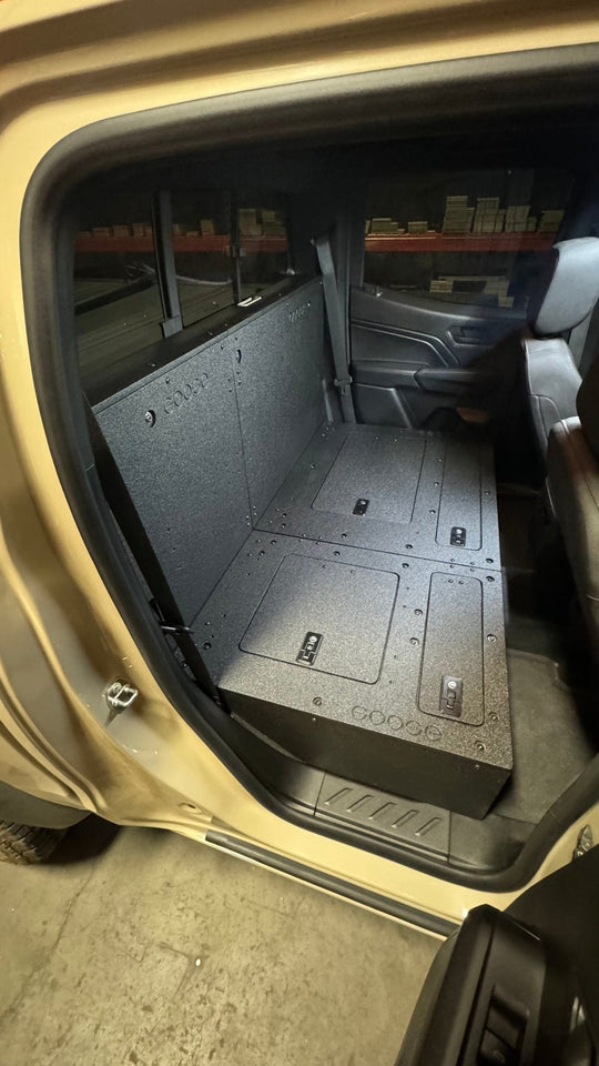Chevy Colorado - GMC Canyon - 2023-Present - 3rd Gen - Explore Series - Second Row - Seat Delete - 100% - Premium Seat Delete Plate System by Xtreme Canopies