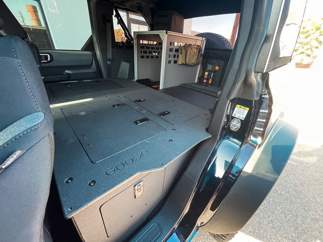 Ford Bronco 2021-Present 6 Gen. 4 Door - Second Row Seat Delete Plate System - Module Height - Premium Seat Delete Plate System by Xtreme Canopies