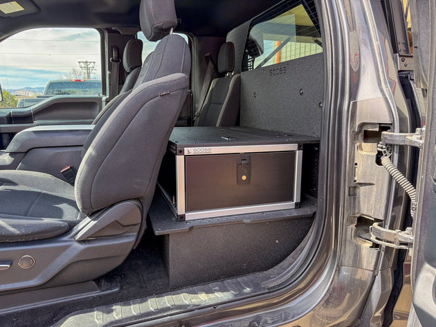 Ford - F150 - 2015-Present - 13th-14th Gen - Super Cab - without the center mounted B&O Subwoofer - Explore Series - Single Drawer Module - With Fitted Top Plate - Premium Drawers by Xtreme Canopies