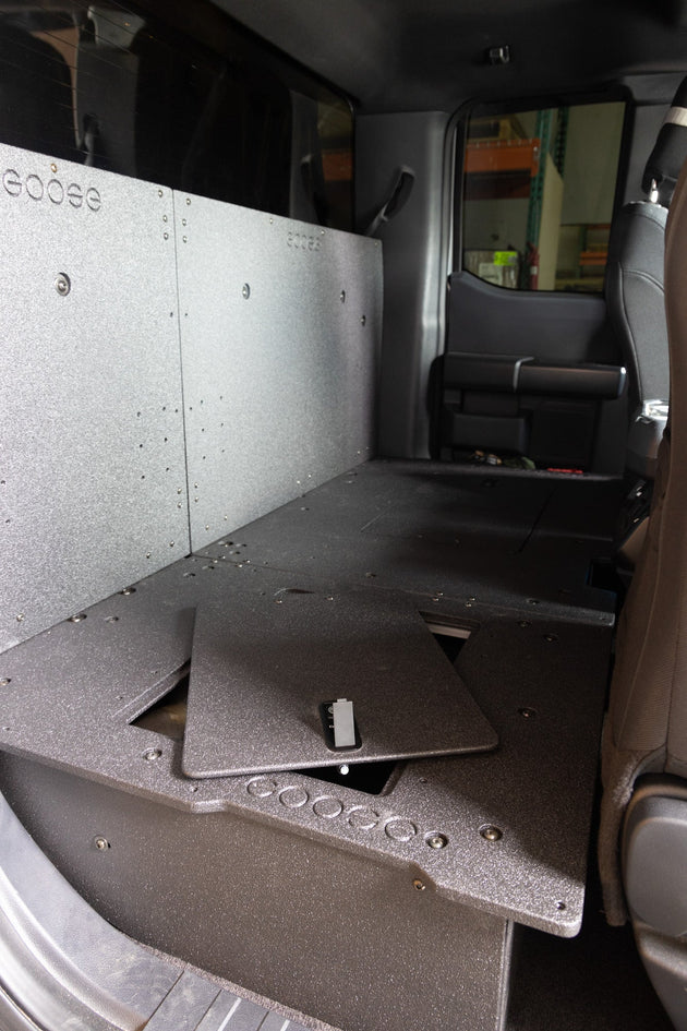 Ford F150 2015-Present 13th & 14th Gen. SuperCab - Second Row Seat Delete Plate System - Premium Seat Delete Plate System by Xtreme Canopies