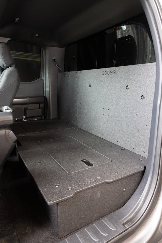 Ford F150 2015-Present 13th & 14th Gen. SuperCab - Second Row Seat Delete Plate System - Premium Seat Delete Plate System by Xtreme Canopies