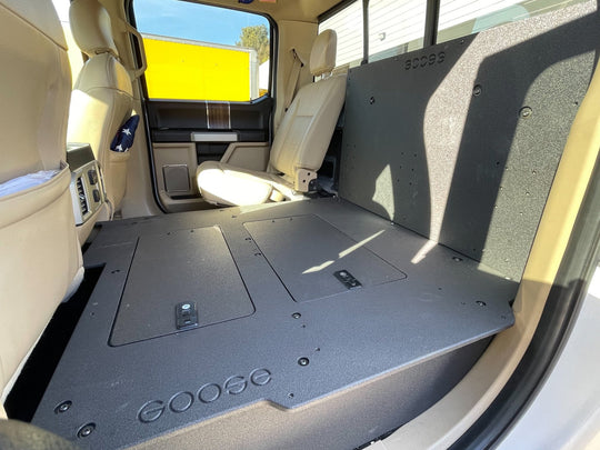 Ford F150 2015-Present 13th & 14th Gen. SuperCrew - Second Row Seat Delete Plate System - Premium Seat Delete Plate System by Xtreme Canopies