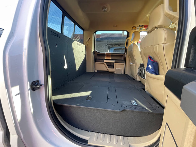 Ford F150 2015-Present 13th & 14th Gen. SuperCrew - Second Row Seat Delete Plate System - Premium Seat Delete Plate System by Xtreme Canopies