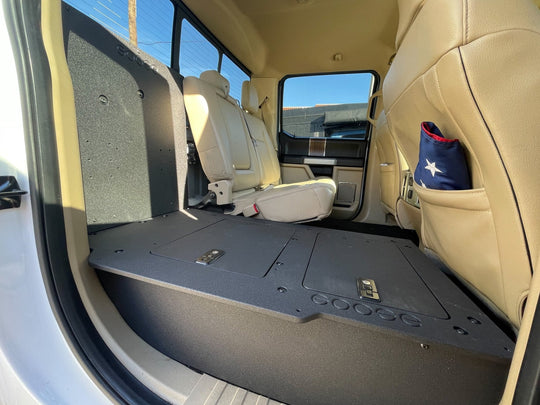 Ford F150 2015-Present 13th & 14th Gen. SuperCrew - Second Row Seat Delete Plate System - Premium Seat Delete Plate System by Xtreme Canopies