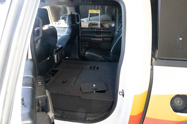 Ford F150 Raptor 2015-2020 2nd Gen. SuperCrew - Second Row Seat Delete Plate System - Premium Seat Delete Plate System by Xtreme Canopies