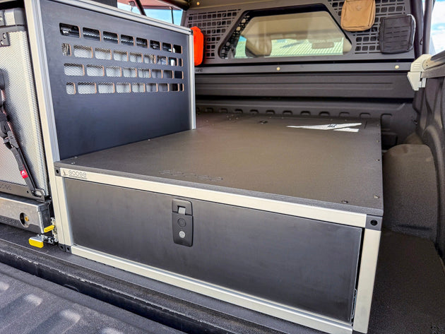 Ford F150 Raptor 2015-2020 2nd Gen. SuperCrew - Truck Bed Sleep Deck Drawer with Cubbie - Premium Drawers by Xtreme Canopies
