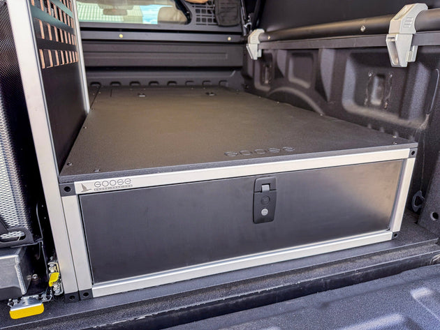 Ford F150 Raptor 2015-2020 2nd Gen. SuperCrew - Truck Bed Sleep Deck Drawer with Cubbie - Premium Drawers by Xtreme Canopies