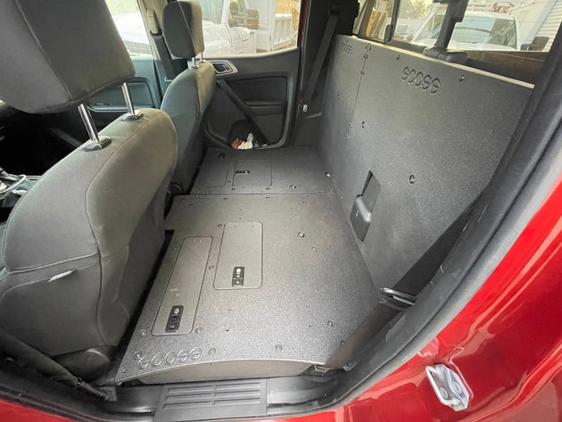 Ford Ranger 2019-2023 4th Gen. Super Crew - 100% Second Row Seat Delete Plate System - Premium Seat Delete Plate System by Xtreme Canopies