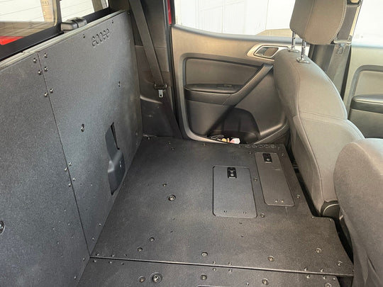 Ford Ranger 2019-2023 4th Gen. Super Crew - 100% Second Row Seat Delete Plate System - Premium Seat Delete Plate System by Xtreme Canopies