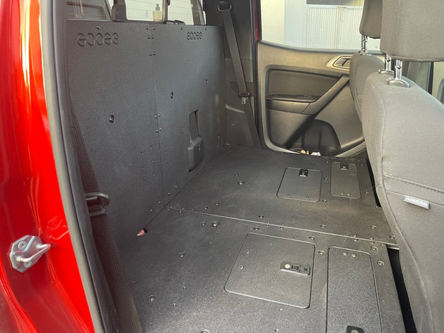 Ford Ranger 2019-2023 4th Gen. Super Crew - 100% Second Row Seat Delete Plate System - Premium Seat Delete Plate System by Xtreme Canopies