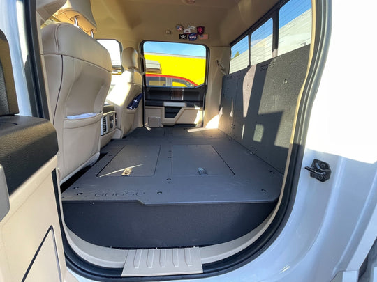Ford Super Duty F250-F550 2017-Present 4th & 5th Gen. Crew Cab - Second Row Seat Delete Plate System - Premium Seat Delete Plate System by Xtreme Canopies