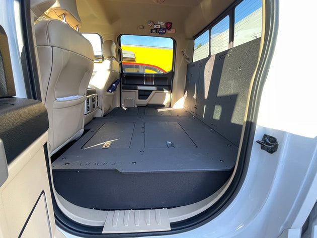 Ford Super Duty F250-F550 2017-Present 4th & 5th Gen. Crew Cab - Second Row Seat Delete Plate System - Premium Seat Delete Plate System by Xtreme Canopies