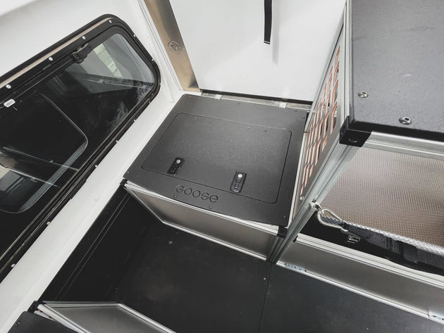 Goose Gear Camper System - Full Size Truck 5'5" Bed - Passenger Side Front Utility Module - Premium Camper by Xtreme Canopies