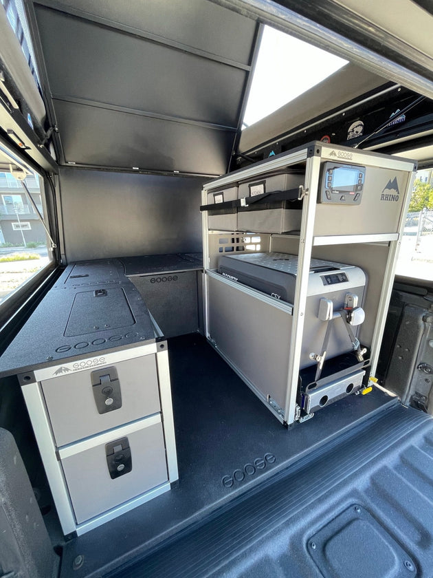 Goose Gear Camper System - Midsize Truck and Full Size Truck - Rear Passenger Side CampKitchen Module - Premium Camper by Xtreme Canopies