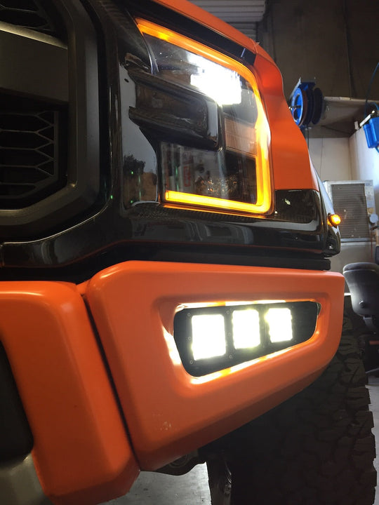 2017-2020 Ford Raptor Triple Pod Fog Light Mount - Premium Vehicle Mount by Xtreme Canopies