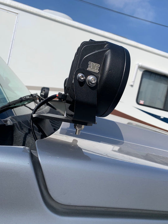 1999-2006 Chevy Silverado & GMC Sierra Hood / Windshield Pillar Mounts for LED Pod USA Made - Premium Vehicle Mount by Xtreme Canopies