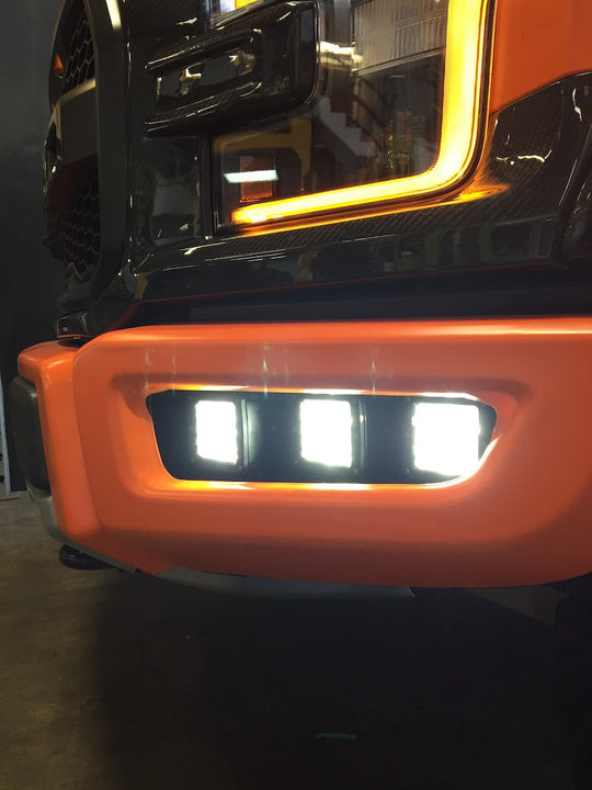2017-2020 Ford Raptor Triple Pod Fog Light Mount - Premium Vehicle Mount by Xtreme Canopies