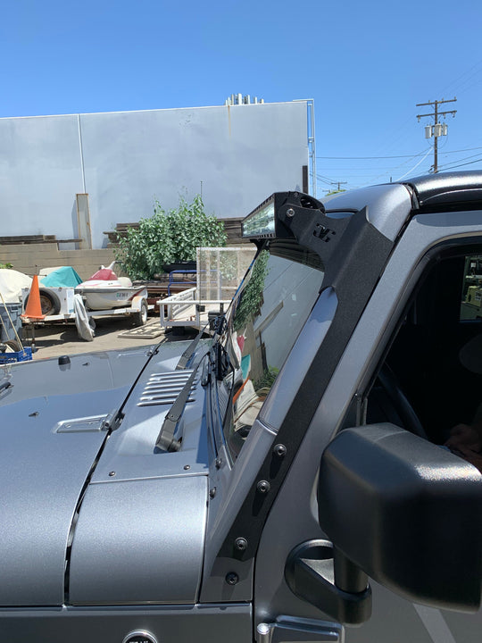 2007 - 2018 Jeep Wrangler JK 50" Straight LED Light Bar Roof Mounts - Premium Vehicle Mount by Xtreme Canopies