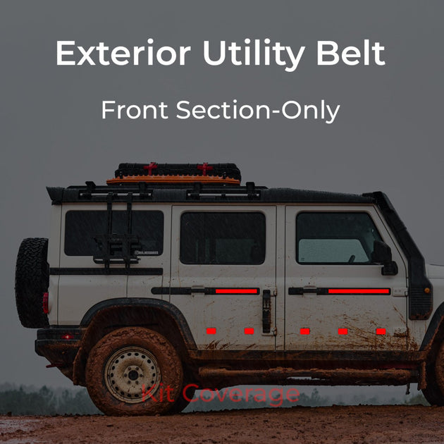 INEOS Grenadier: Exterior Utility Belt - Front Section-Only - Premium Truck Accessory by Xtreme Canopies