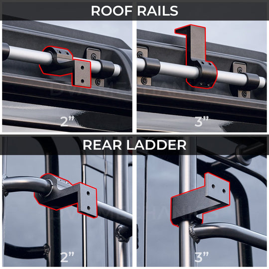 INEOS Grenadier: Versatile Mounting Clamps – 2‑Pack (2" or 3" Versions Available) - Premium Truck Accessory by Xtreme Canopies
