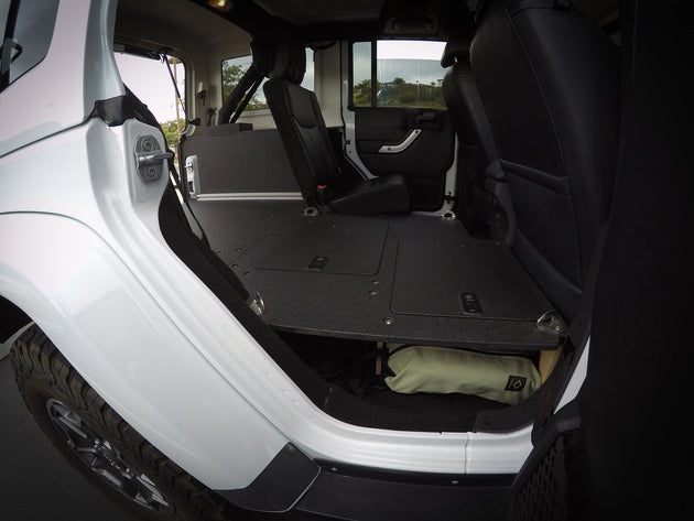 Legacy Product - Jeep Wrangler 2007-2018 JKU 4 Door - Second Row Seat Delete Plate System - Premium Seat Delete Plate System by Xtreme Canopies
