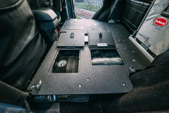 Legacy Product - Jeep Wrangler 2007-2018 JKU 4 Door - Second Row Seat Delete Plate System - Premium Seat Delete Plate System by Xtreme Canopies